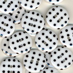 Spotty Button - White/Black